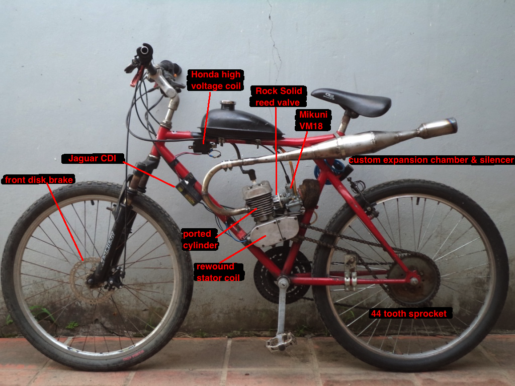 motorized bicycle performance parts